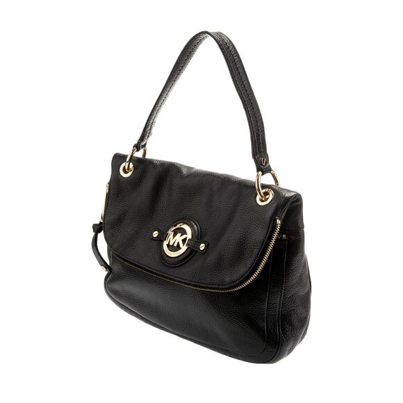 Michael Kors Black Textured Leather Stockard Bag - Picture 2 of 16